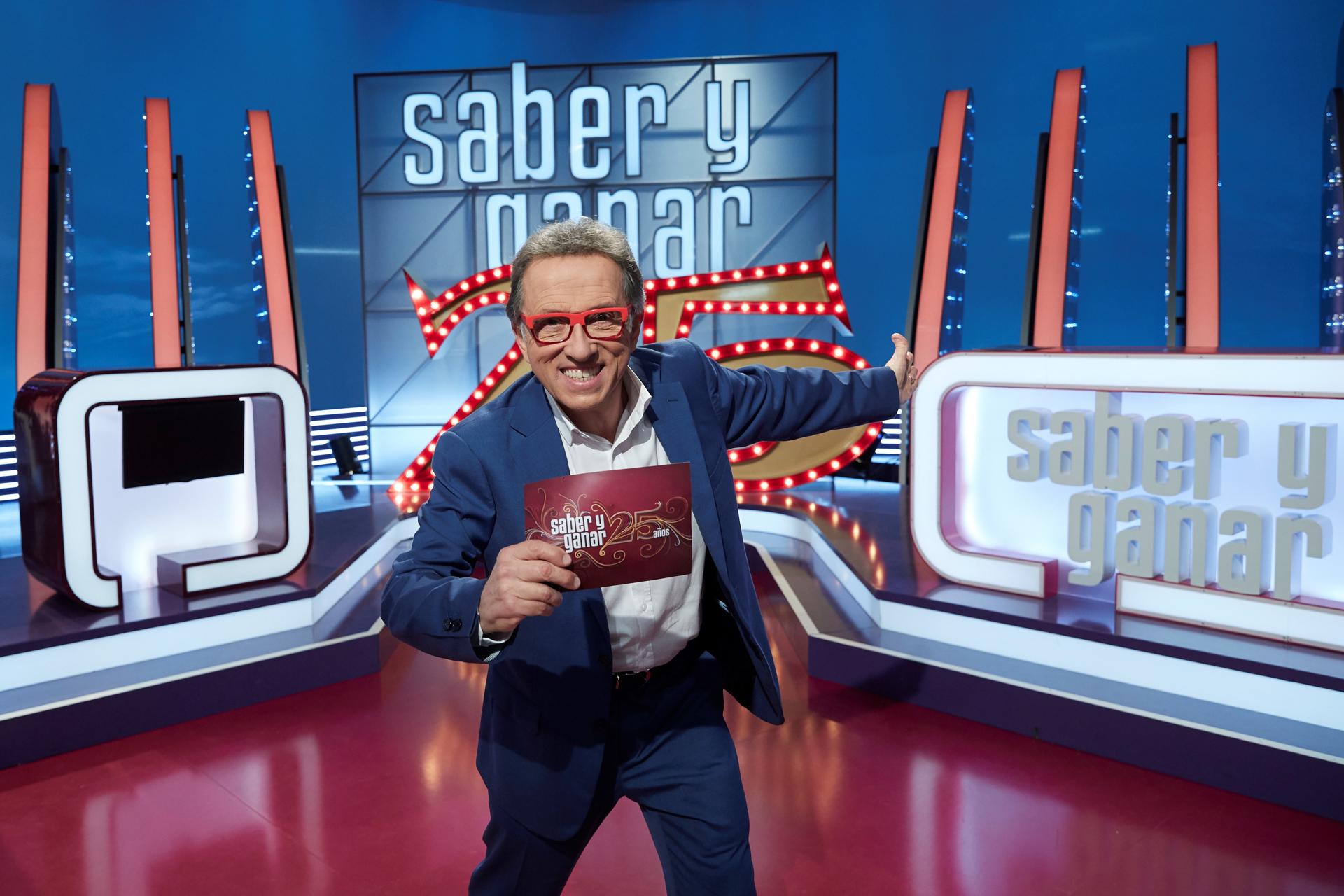 Imagen de archivo del presentador Jordi Hurtado durante la celebración de los 25 años de Saber y ganar, en febrero de 2022. EFE/Alejandro García