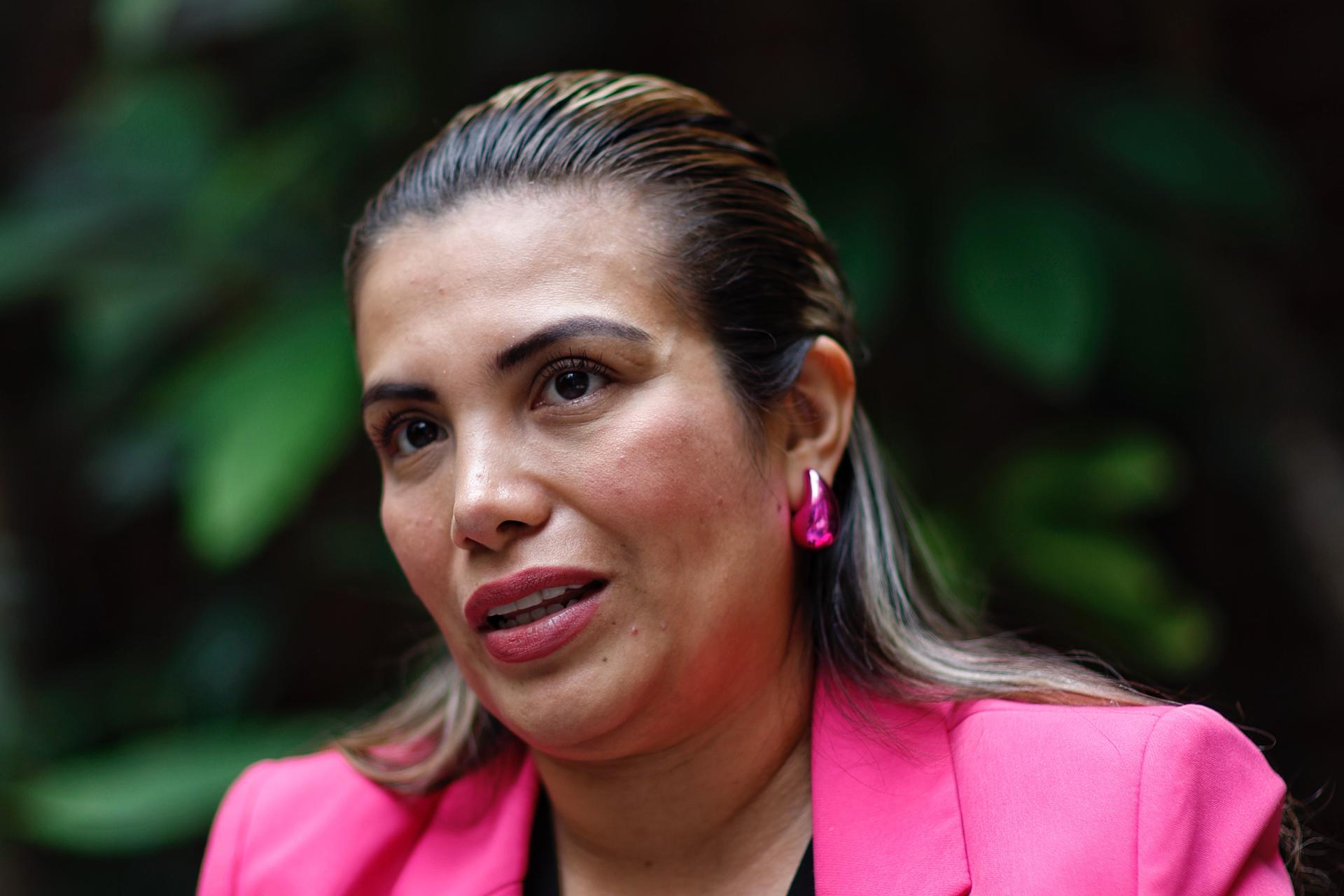 La activista Diana Luz Vázquez, habla durante una entrevista con EFE el pasado viernes, en Ciudad de México (México). EFE/ Sáshenka Gutiérrez
