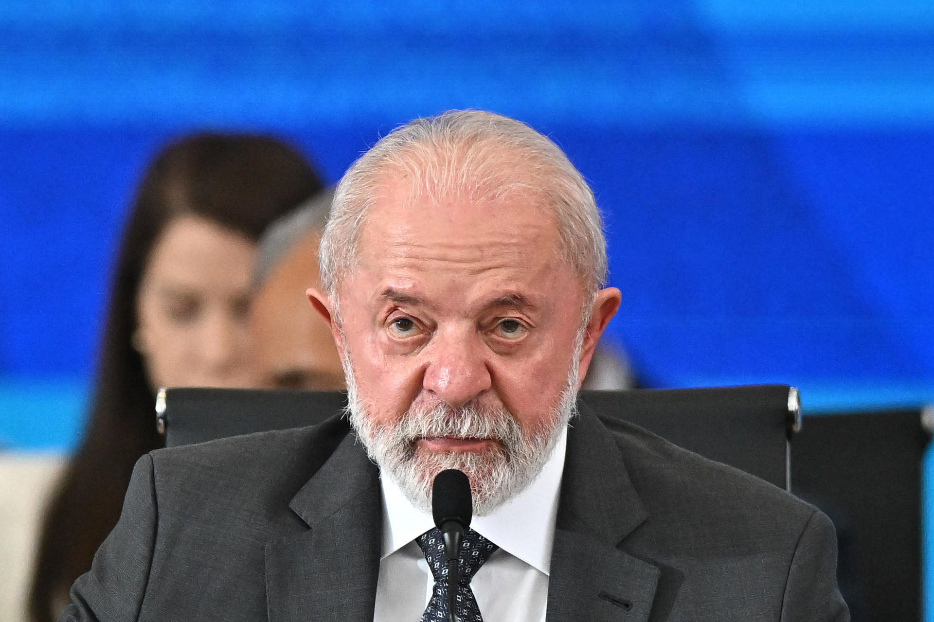 El presidente brasileño, Luiz Inácio Lula da Silva, participa en la Cumbre Brasil-Caribe este viernes, en Brasilia (Brasil). EFE/Andre Borges