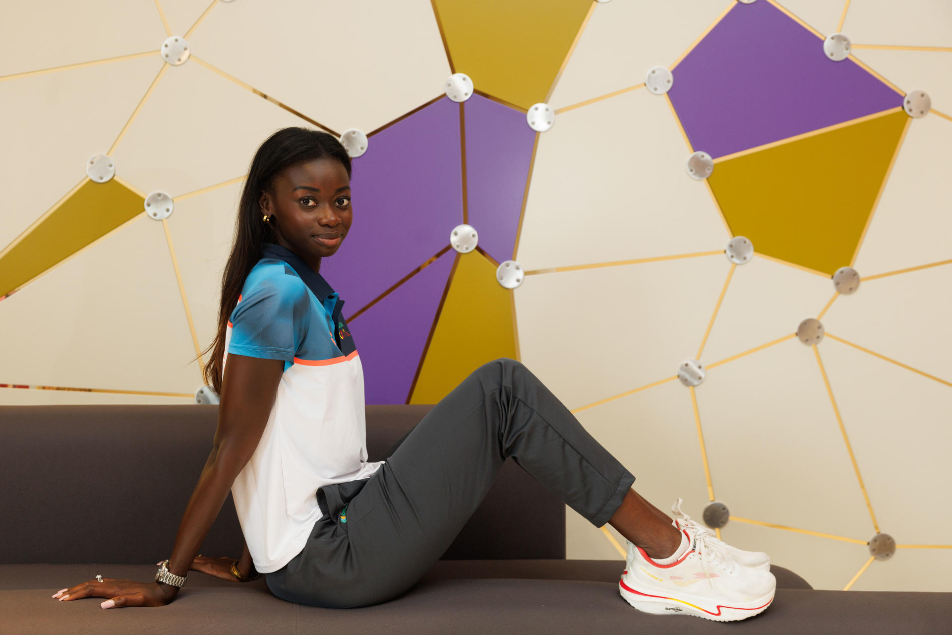 La valenciana Fátima Diame, doble medallista de bronce mundial de salto de longitud en pista cubierta, afronta la temporada de verano confiada en que este año haya "suerte" para repetir los éxitos de la pista cubierta, entre ellos alcanzar los siete metros en salto de longitud, una marca que, según asegura a EFE, le permitiría entrar en la pelea por las medallas en grandes campeonatos al aire libre. EFE/Sergio Pérez