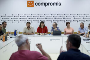 Vista general de la comisión ejecutiva de Compromís, en una imagen de archivo. EFE/Biel Aliño