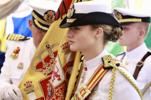 - La princesa Leonor de Borbón, participa durante el acto de Jura de Bandera a bordo del Buque-Escuela Juan Sebastián de Elcano, en Nueva York (EE.UU.). EFE/Casa Real/Francisco Gómez CRÉDITO OBLIGATORIO SOLO USO PERMITIDO PARA ILUSTRAR LA NOTICIA QUE APARECE EN EL PIE DE FOTO SÓLO USO EDITORIAL