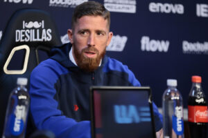 Iker Muniain, durante la rueda  de prensa de despedida de San Lorenzo, el pasado 20 de junio. EFE/ Adán González