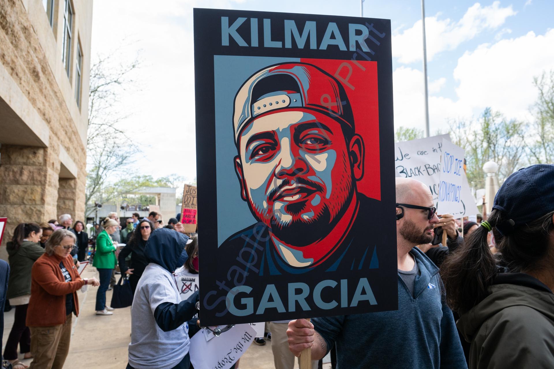 Fotografía de archivo de una manifestación a favor del migrante salvadoreño Kilmar Ábrego García, en Greenbelt (Maryland, EE.UU.). EFE/Annabelle Gordon