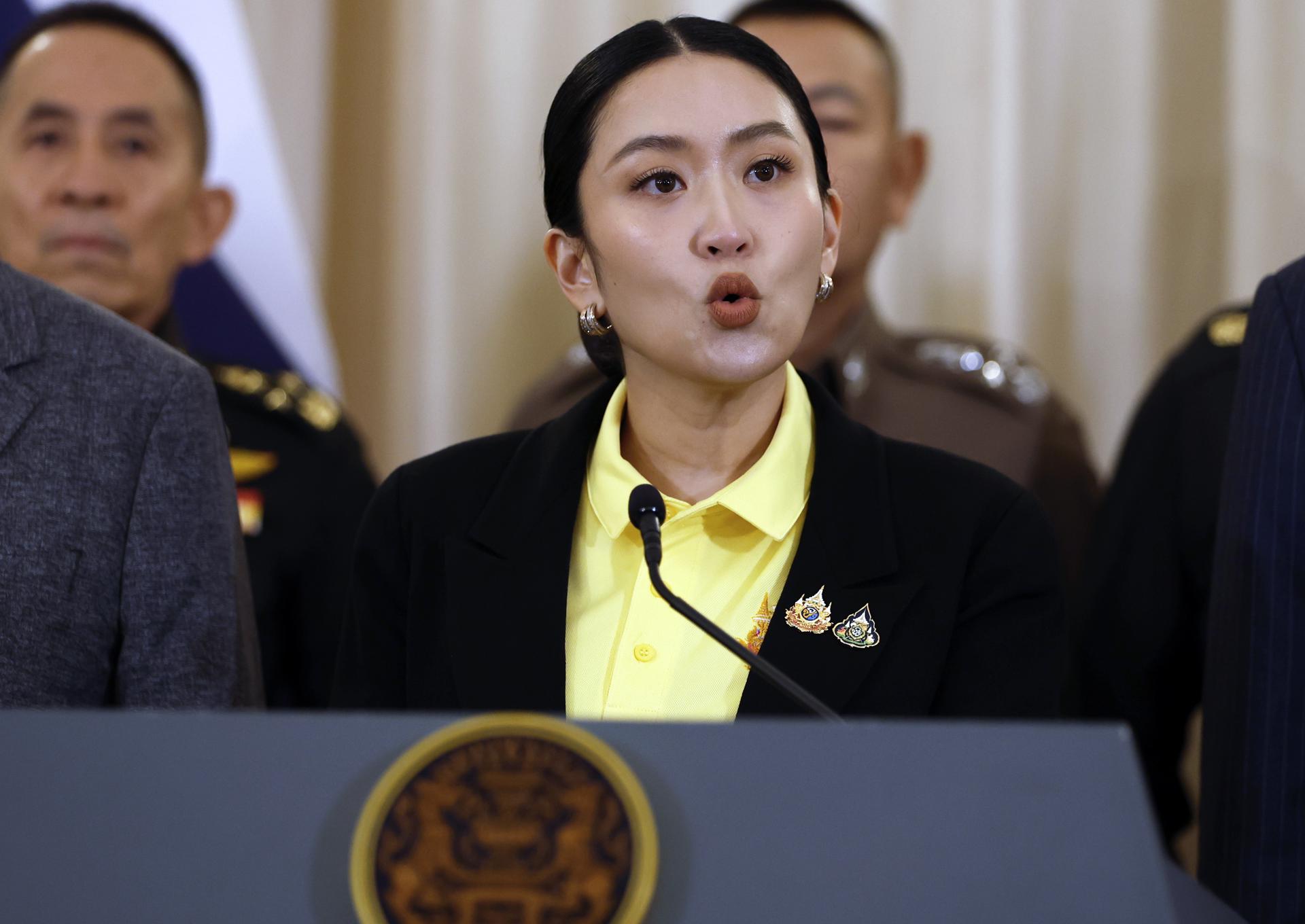 La primera ministra de Tailandia, Paetongtarn Shinawatra.
EFE/EPA/RUNGROJ YONGRIT