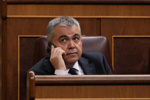 El diputado socialista Santos Cerdán este jueves en la Cámara Baja. EFE/ Borja Sanchez-Trillo