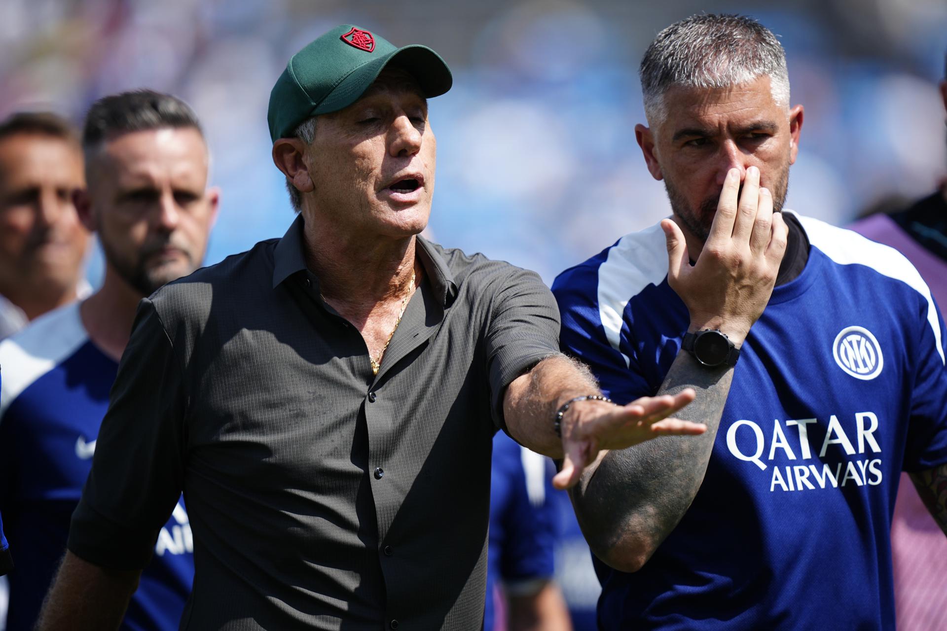 El entrenador de Fluminense Renato Gaúcho durante el partido ante el Inter de Milán en el Mundial de Clubes 2025. EFE/JACOB KUPFERMAN