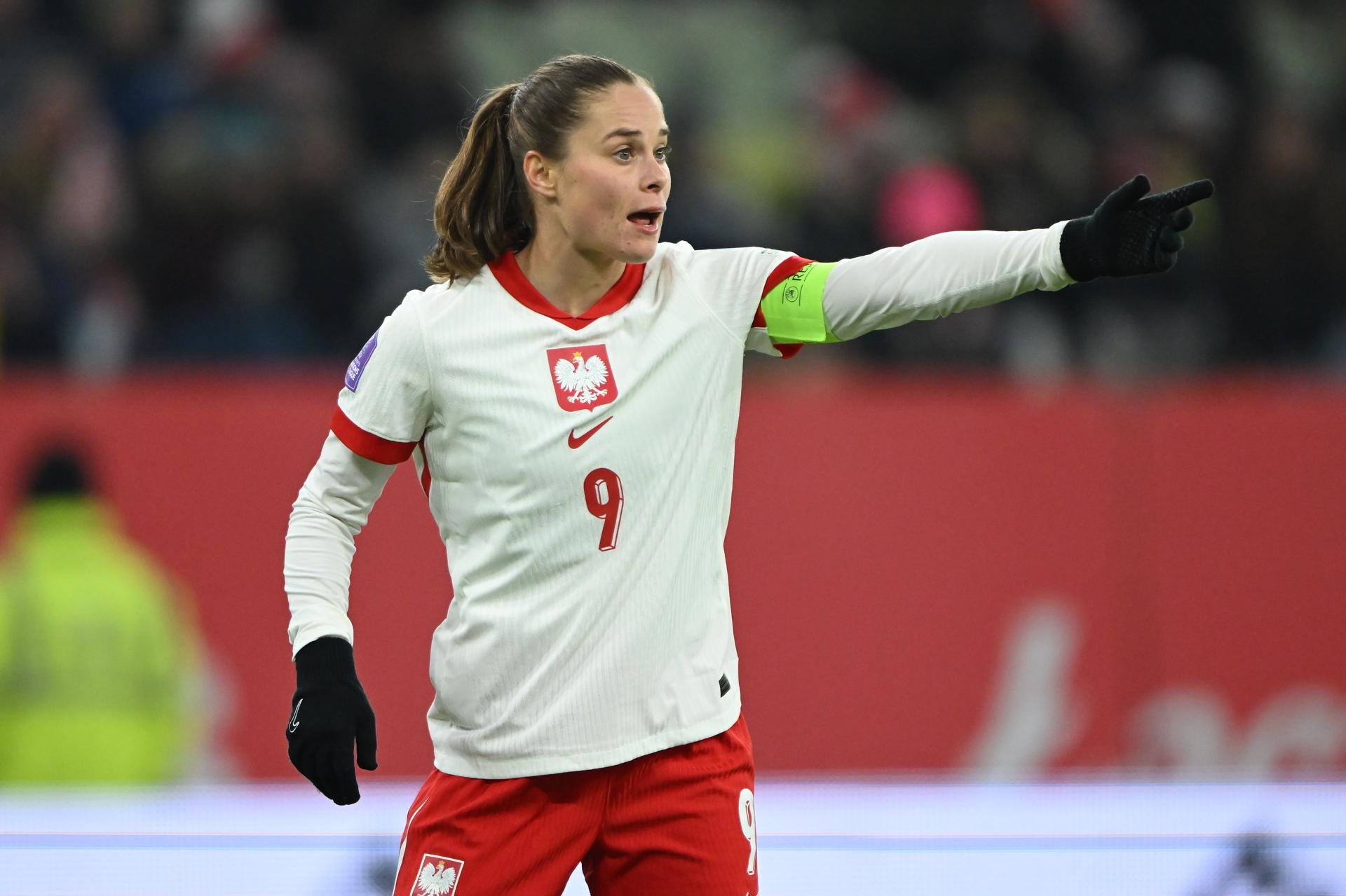 La jugadora polaca Ewa Pajor. EFE/EPA/Adam Warzawa POLAND OUT