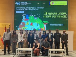 Presentación de la nueva Estrategia Nacional de Lucha contra la Desertificación (ENLD), este lunes por el Ministerio para la Transición Ecológica y el Reto Demográfico (MITECO). EFE/Lucía Pereda
