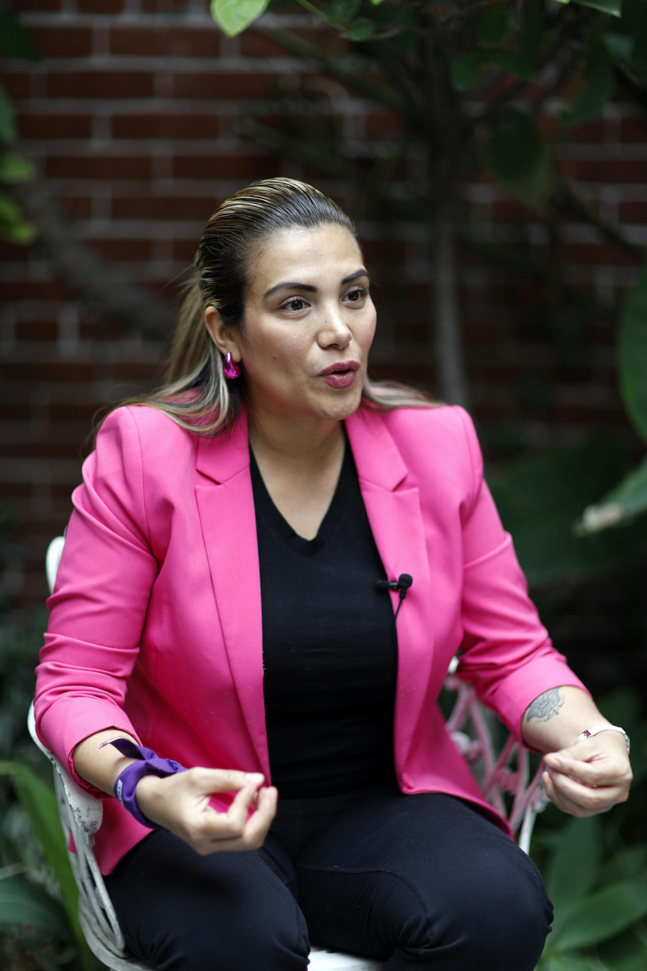 La activista Diana Luz Vázquez, habla durante una entrevista con EFE el pasado viernes, en Ciudad de México (México). EFE/ Sáshenka Gutiérrez