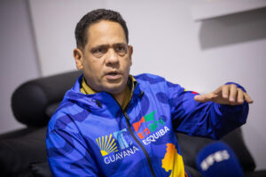 Foto de archivo del gobernador chavista de la Guayana Esequiba, el militar Neil Villamizar. EFE/ Rayner Peña R