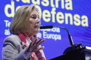 Imagen de archivo de la secretaria de estado de Defensa, Maria Amparo Valcarce. EFE/ Juan Carlos Hidalgo