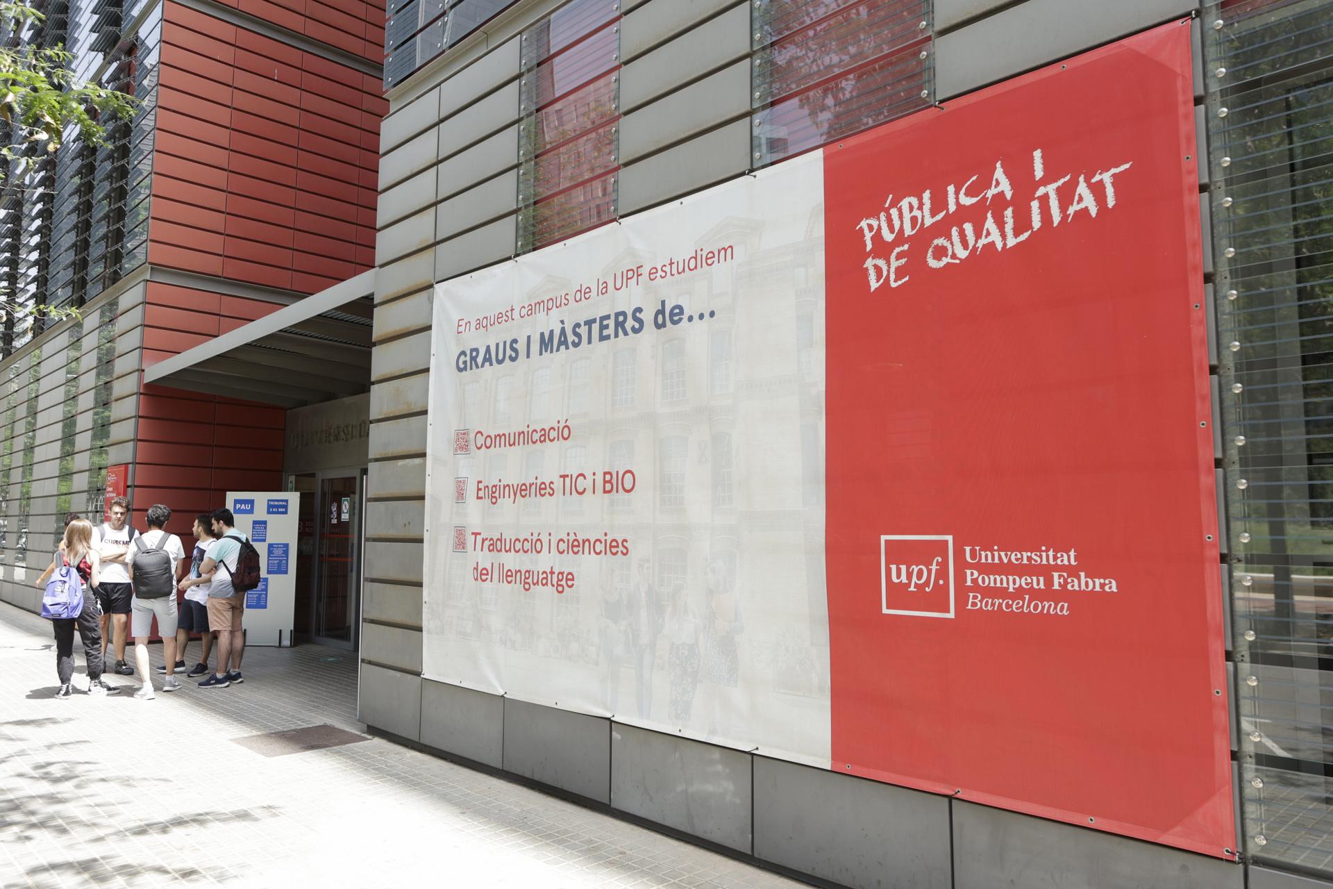 Imagen de archivo de la Universidad Pompeu Fabra (UPF) de Barcelona. EFE/Quique Garcia
