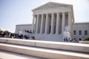 Fotografía de archivo del Tribunal Supremo estadounidense, en Washington (Estados Unidos). EFE/ Erik S. Lesser