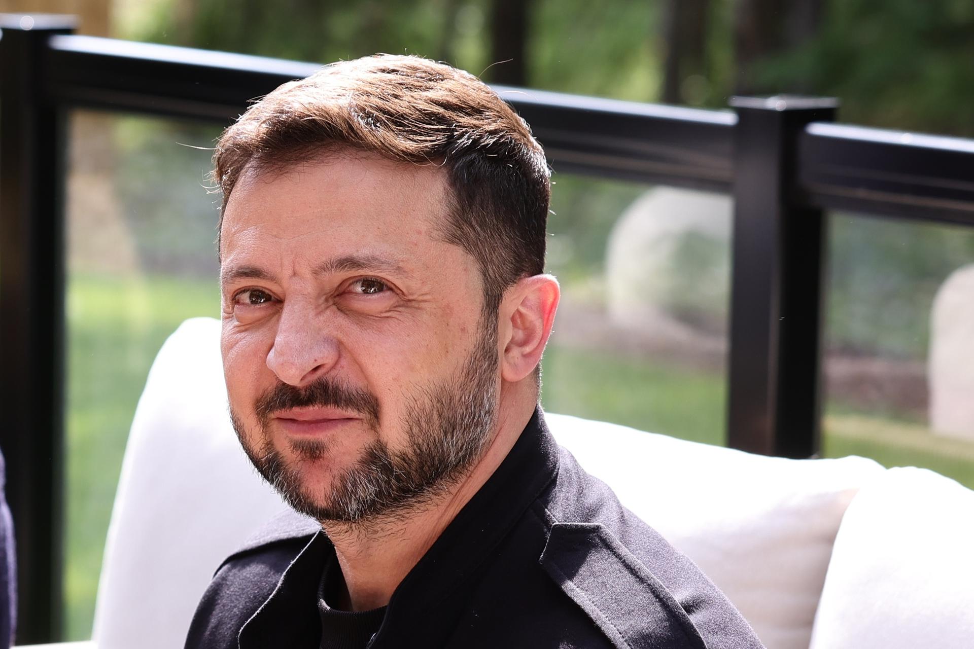 El presidente de Ucrania, Volodímir Zelenski, durante una reunión de la cumbre del G7 en Kananaskis, Canadá, el 17 de junio de 2025. EFE/EPA/TERESA SUAREZ