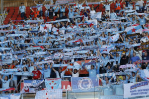Aficionados del Celta en el estadio de Son Moix, en Palma en foto de archivo de CATI CLADERA. EFE