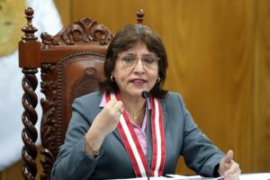 Foto de archivo de la fiscal de la Nación (general), Delia Espinoza. EFE/ Paolo Aguilar