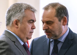 Los exdiputados socialistas, Santos Cerdán (i) y Jose Luis Abalos (d),en una imagen de archivo. EFE/ Javier Lizón