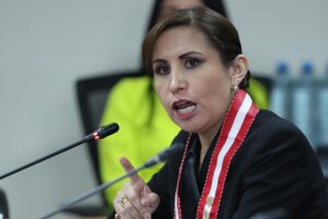 Fotografía de archivo de Patricia Benavides, exfiscal general de Perú, al comparecer ante la Comisión de Fiscalización del Congreso peruano, en Lima (Perú). EFE/Paolo Aguilar