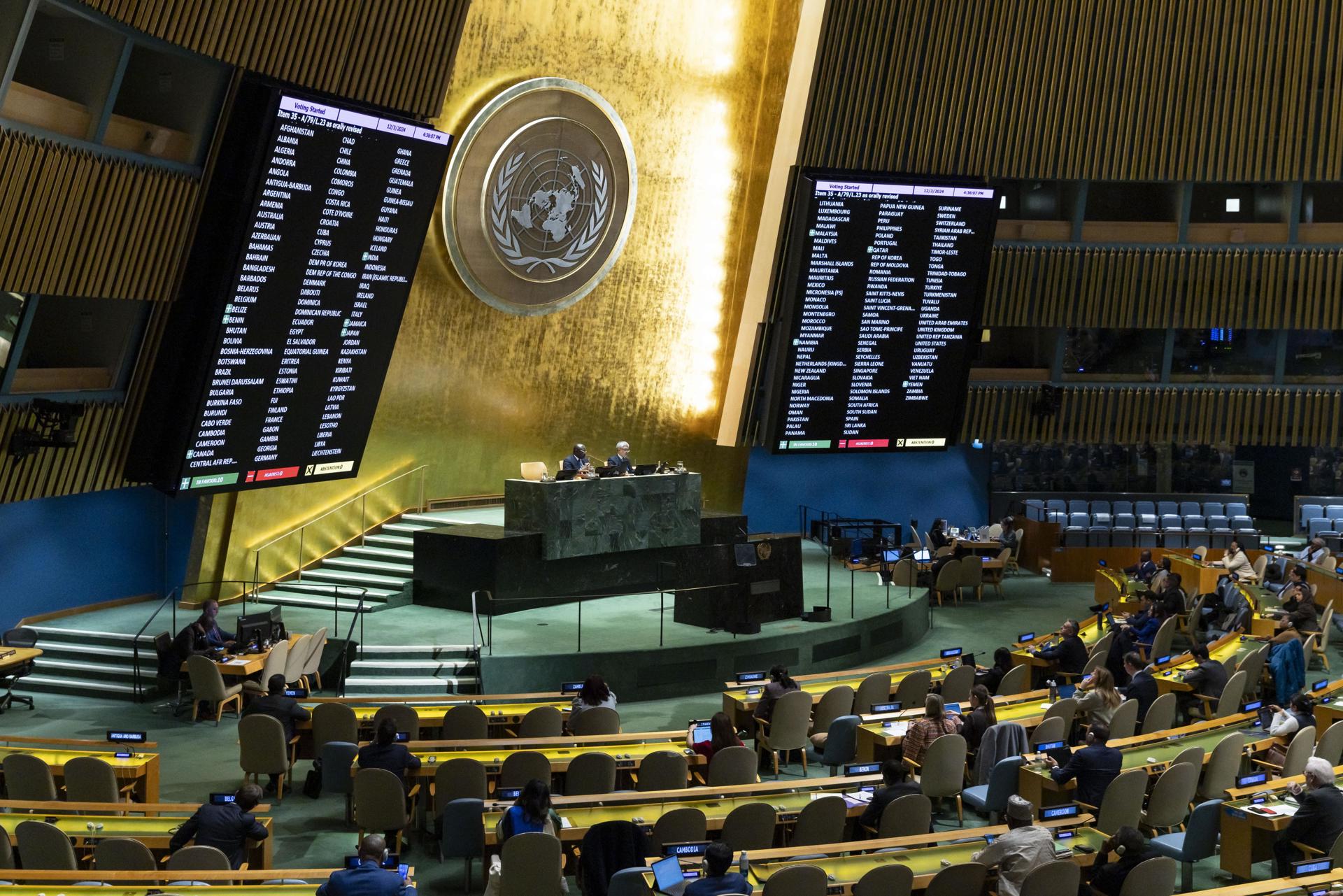 Fotografía de archivo de una Asamblea General de las Naciones Unidas. EFE/EPA/Justin Lane