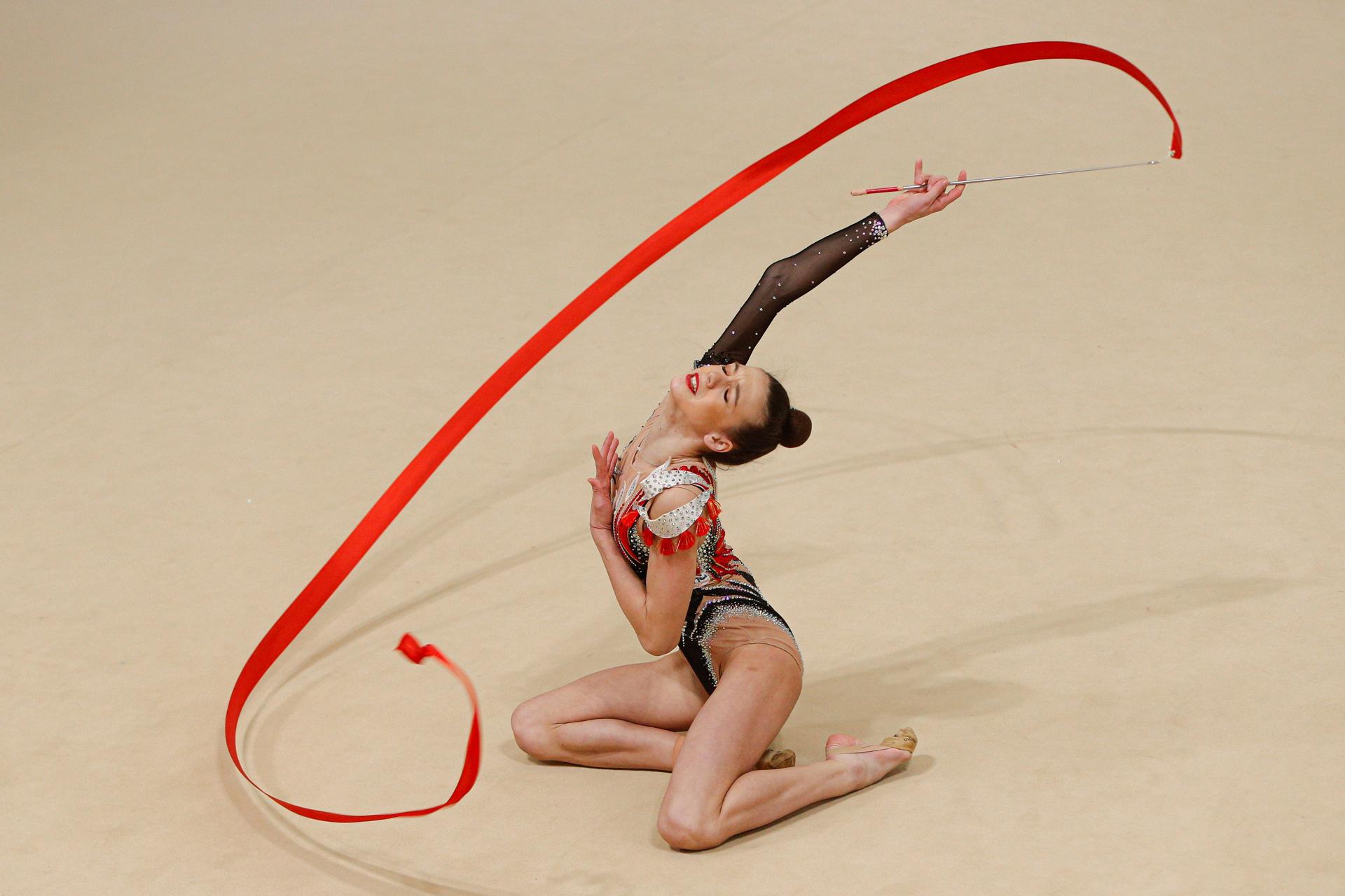 La gimnasta Lucía González en foto de archivo de Biel Aliño.EFE