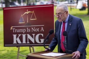 El líder de los demócratas, Chuck Schumer. EFE/Shawn Thew