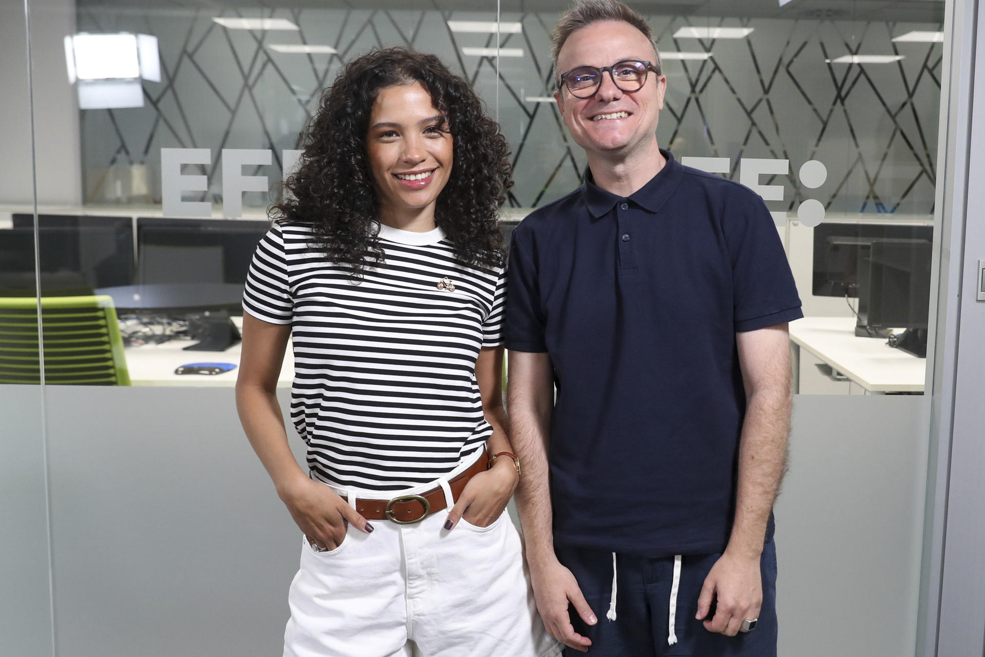 Entrevista con el director de cine Ignacio Estaregui y la actriz Mariela Martínez por la película 'Rider'. EFE/Alberto Aguado