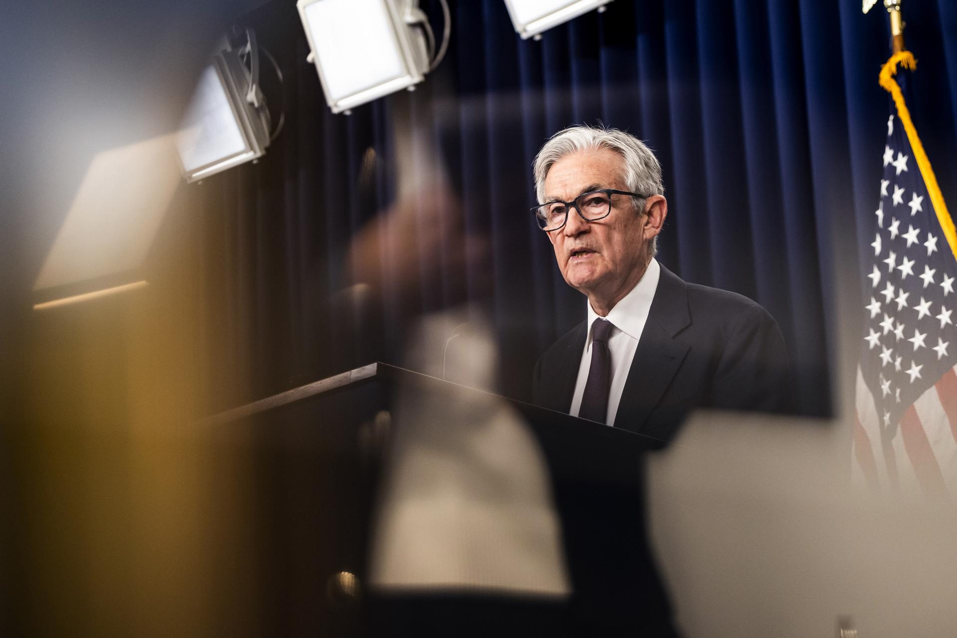 Fotografía del presidente de la Reserva Federal, Jerome Powell. EFE/Jim Lo Scalzo