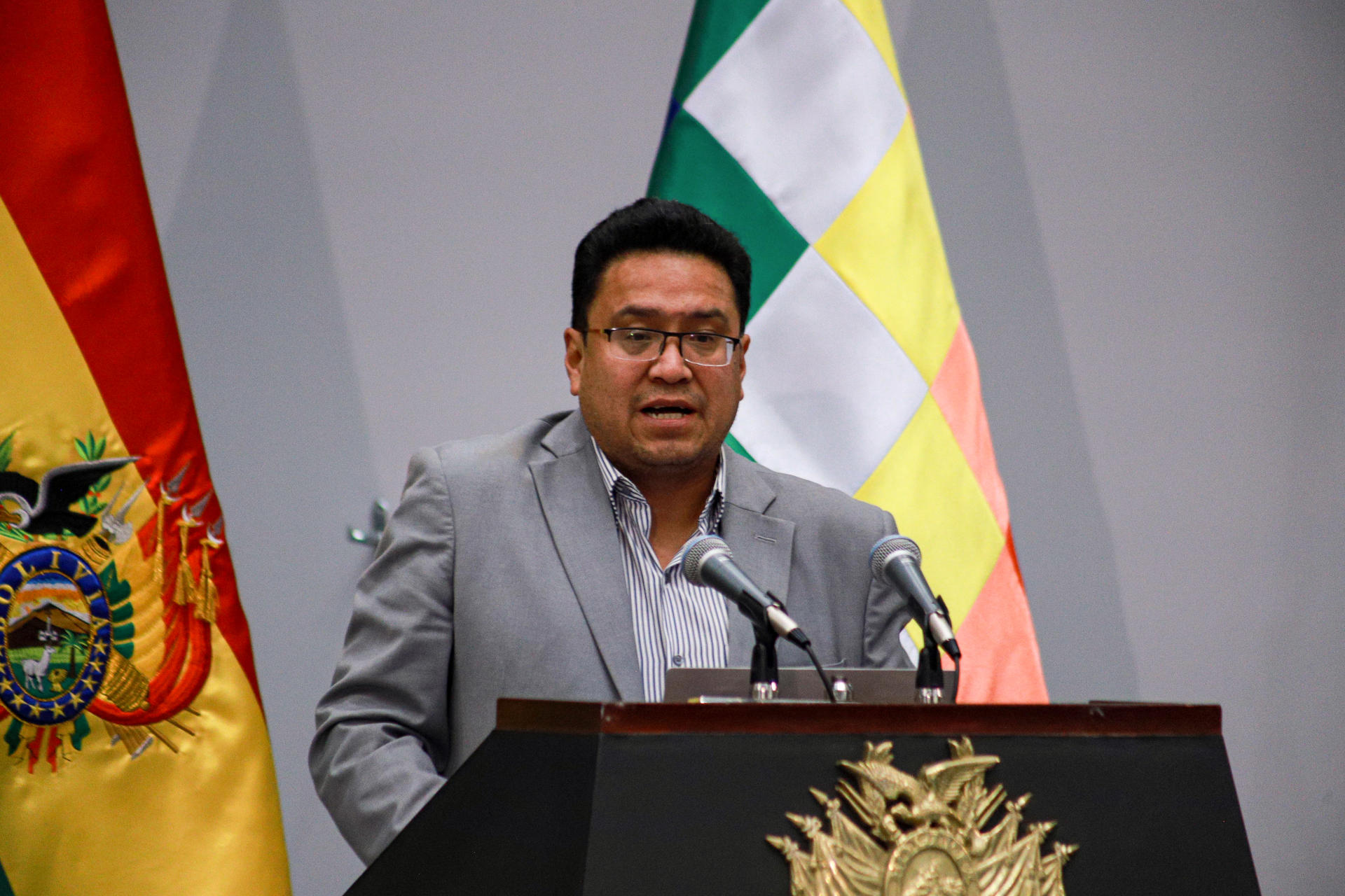 Fotografía de archivo del ministro de Justicia y Transparencia Institucional de Bolivia, César Siles, en La Paz (Bolivia). EFE/Gabriel Márquez