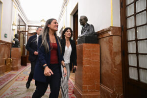 La portavoz de Junts per Catalunya, Míriam Nogueras, en el Congreso de los Diputados. EFE/Fernando Villar