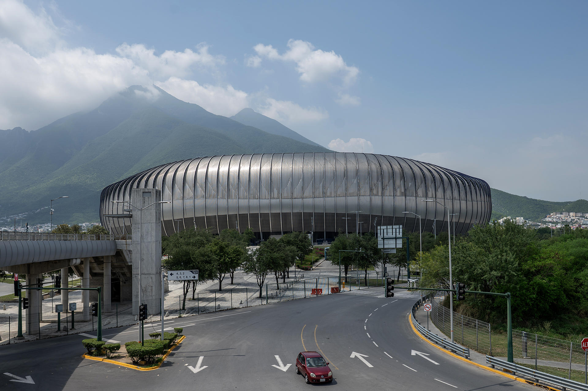 Fotografía del estadio BBVA este jueves, en Monterrey (México). EFE/ Miguel Sierra