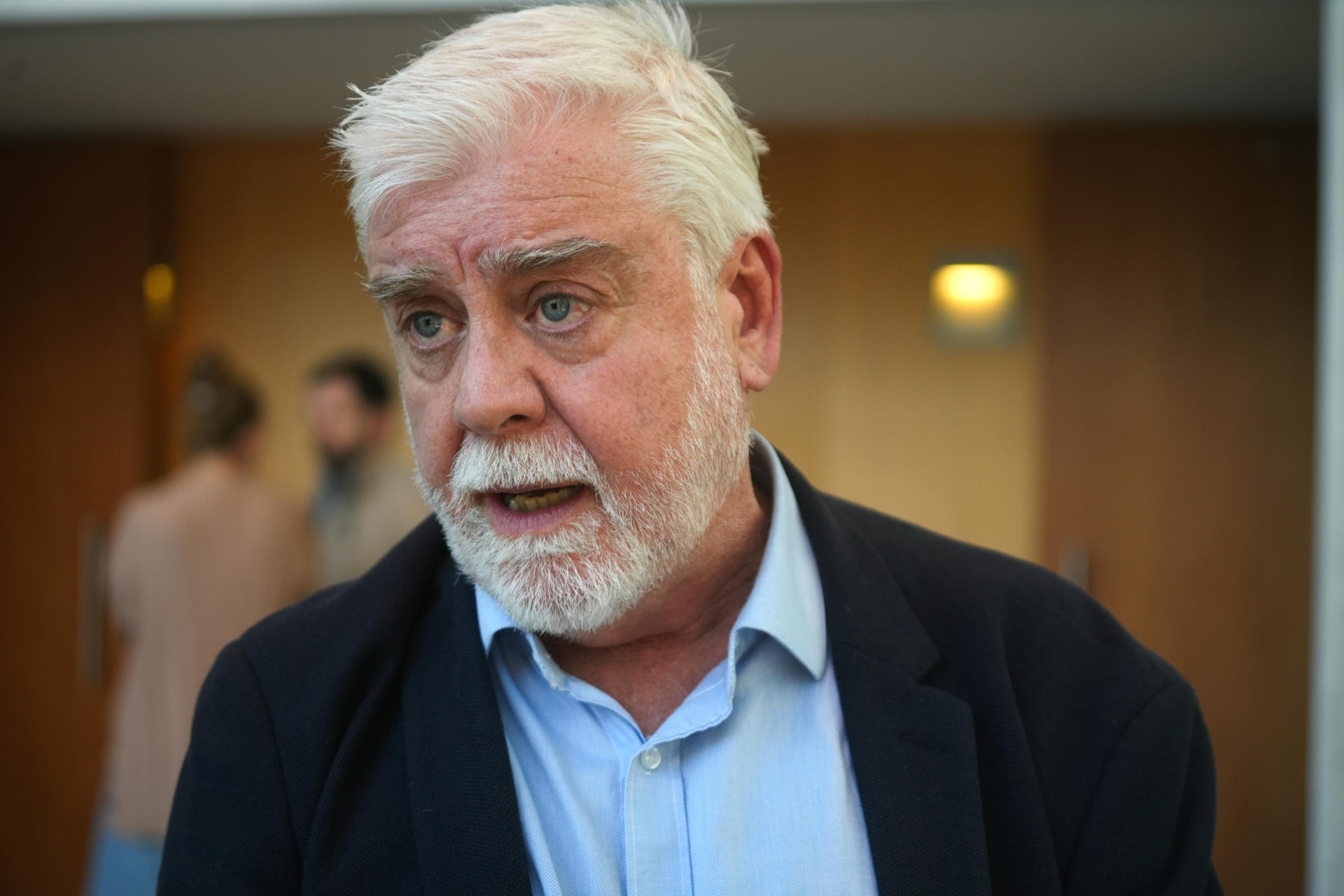 El secretario general de la Secretaría Nacional de Drogas de Uruguay, Gabriel Rossi, participa este jueves durante una actividad en el marco del Día Internacional de la Lucha contra el Uso Indebido y el Tráfico Ilícito de Drogas, en Montevideo (Uruguay). EFE/ Diego Lafalche
