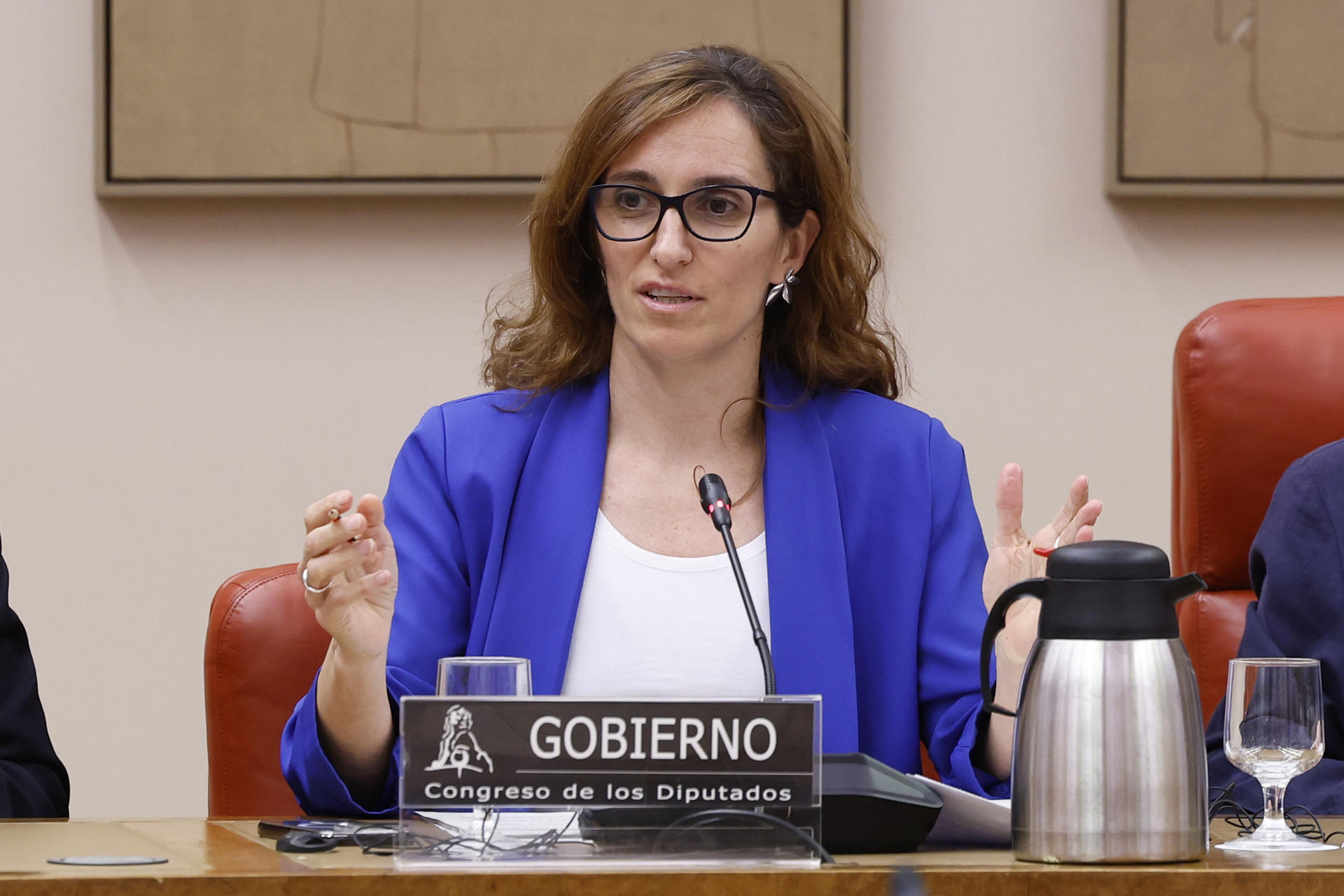 La ministra de Sanidad, Mónica García. EFE/ Chema Moya