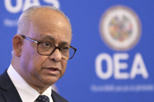 Foto de archivo del secretario general de la Organización de los Estados Americanos (OEA), el surinamés Albert Ramdin. EFE/Lenin Nolly