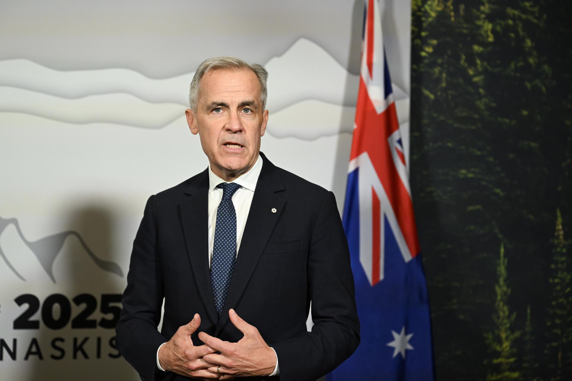 El primer ministro de Canadá, Mark Carney, antes de la Cumbre de líderes del G7 en Kananaskis, Alberta, Canadá, el 15 de junio de 2025. EFE/EPA/Lukas Coch