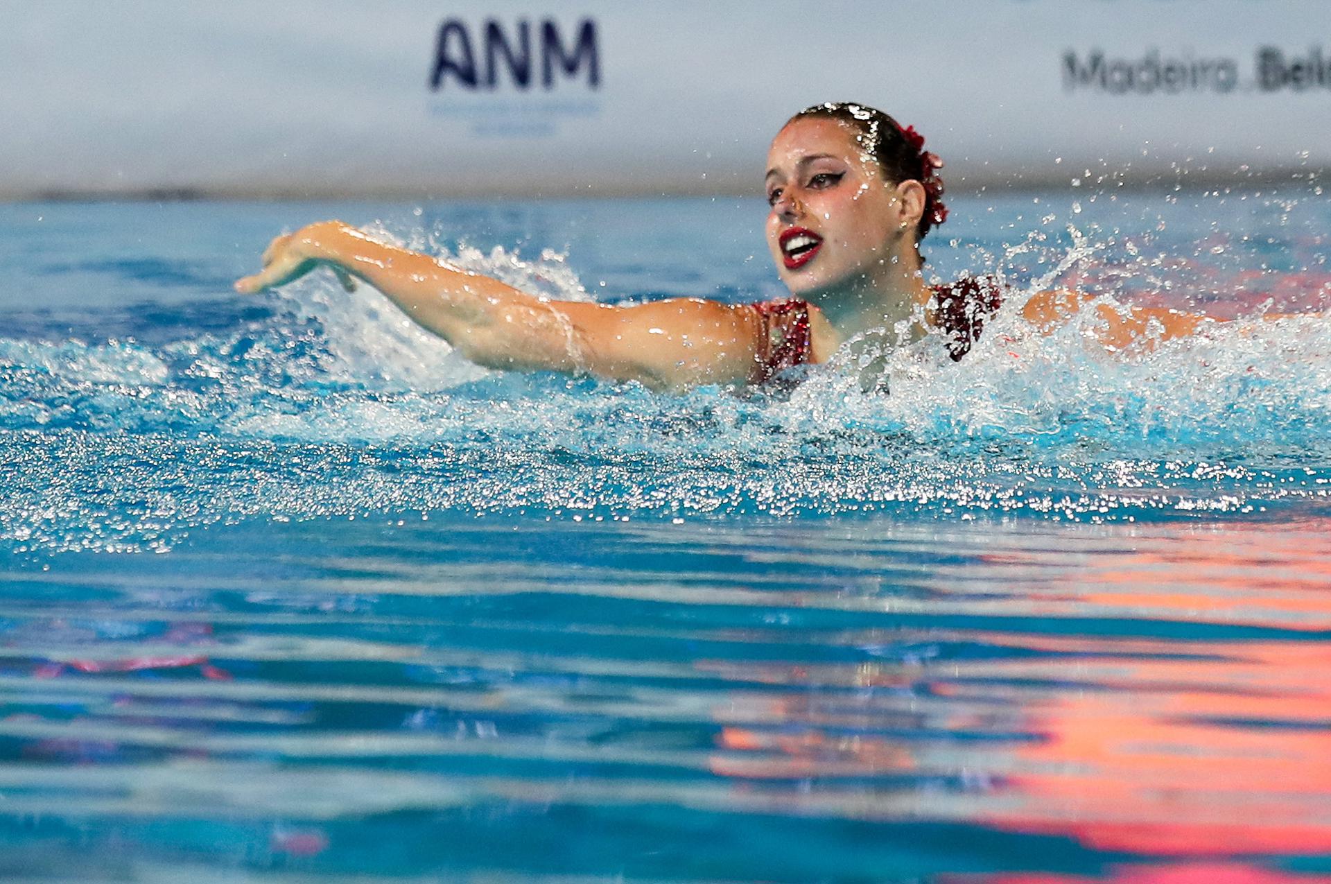 Iris Tió, durante los pasados Europeos de Natación Artística disputados en Funchal (Portugal). EFE/EPA/HOMEM DE GOUVEIA