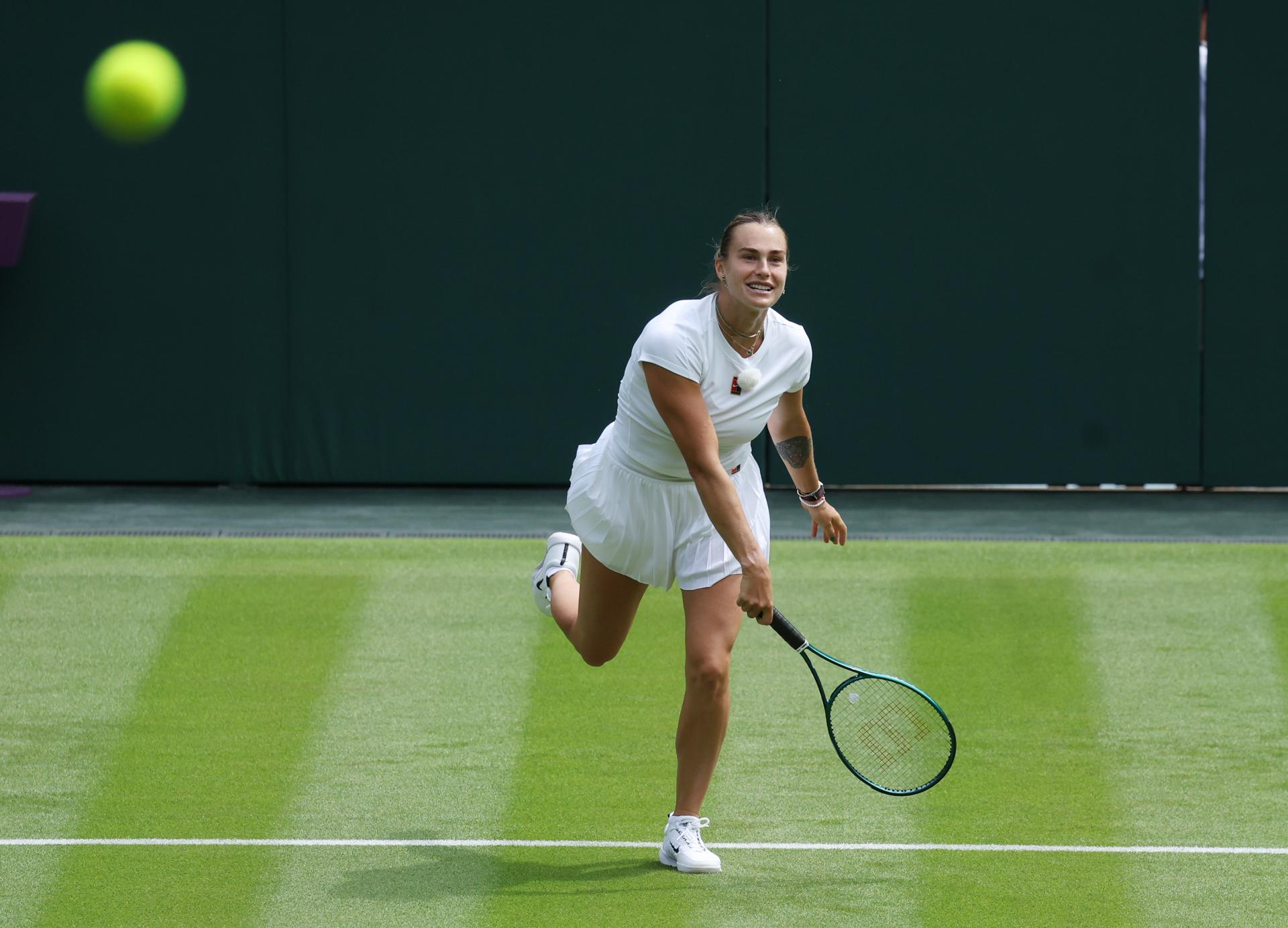 La bielorrusa Aryna Sabalenka oen Londres, Reino Unido en foto de archivo de NEIL HALL. EFE