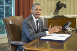 Fotografía de archivo del expresidente estadounidense Barack Obama. EFE/ Michael Reynolds.