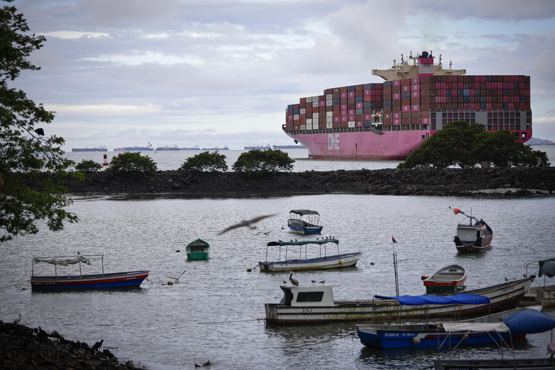 Imagen de archivo de un buque transitando por el Canal de Panamá. EFE/ Bienvenido Velasco