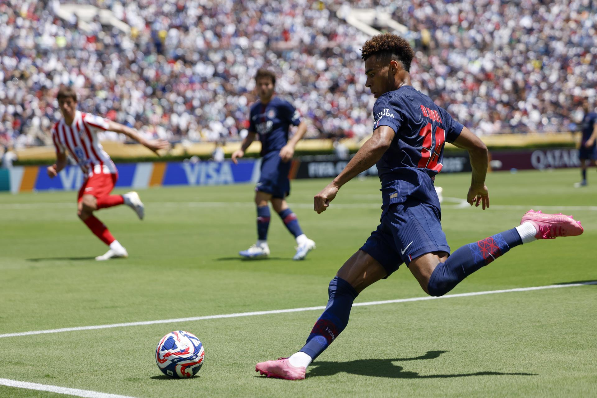 Desire Doue, en el PSG-Atlético del pasado domingo. EFE/EPA/CAROLINE BREHMAN