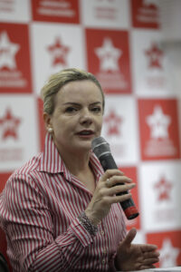 Fotografía de archivo de la ministra de Relaciones Institucionales de Brasil, Gleisi Hoffmann. EFE/Sebastião Moreira