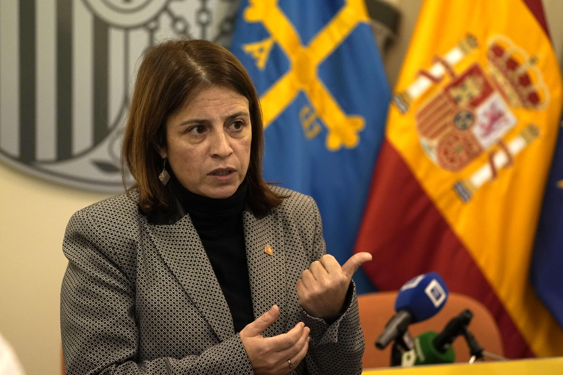 La delegada del Gobierno en Asturias, Adriana Lastra. EFE/Paco Paredes