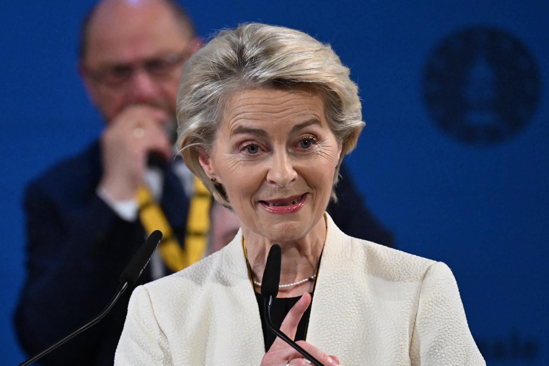 Fotografía de archivo de la presidenta de la Comisión Europea, Ursula Von der Leyen.
EFE/EPA/FEDERICO GAMBARINI / POOL
