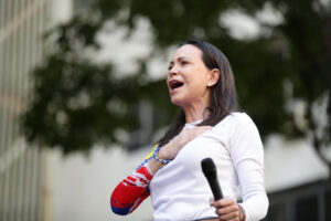 La líder antichavista María Corina Machado en una foto de archivo. EFE/ Ronald Pena R.