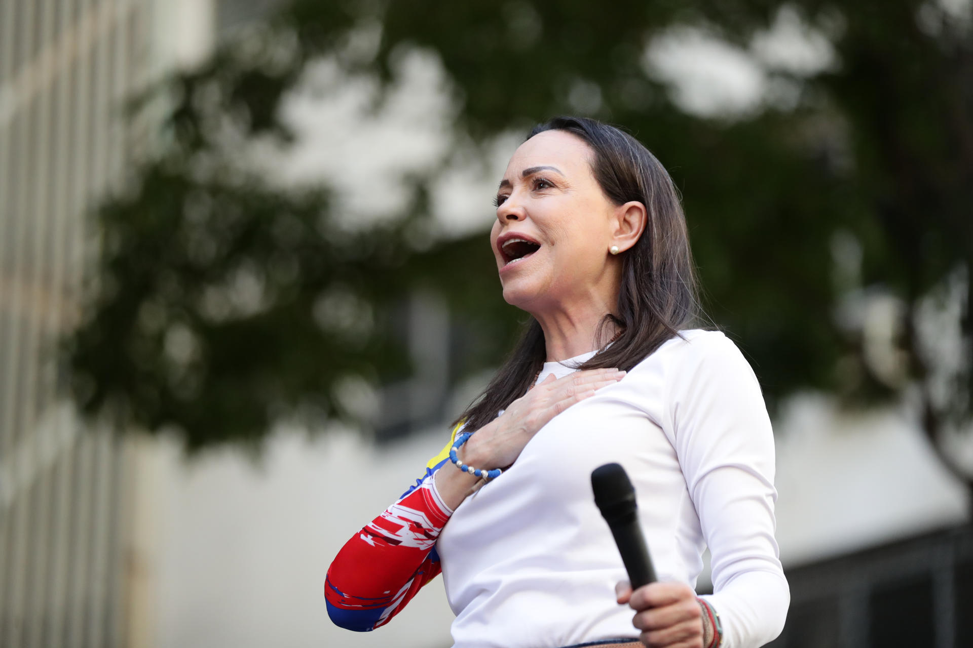 La líder antichavista María Corina Machado en una foto de archivo. EFE/ Ronald Pena R.