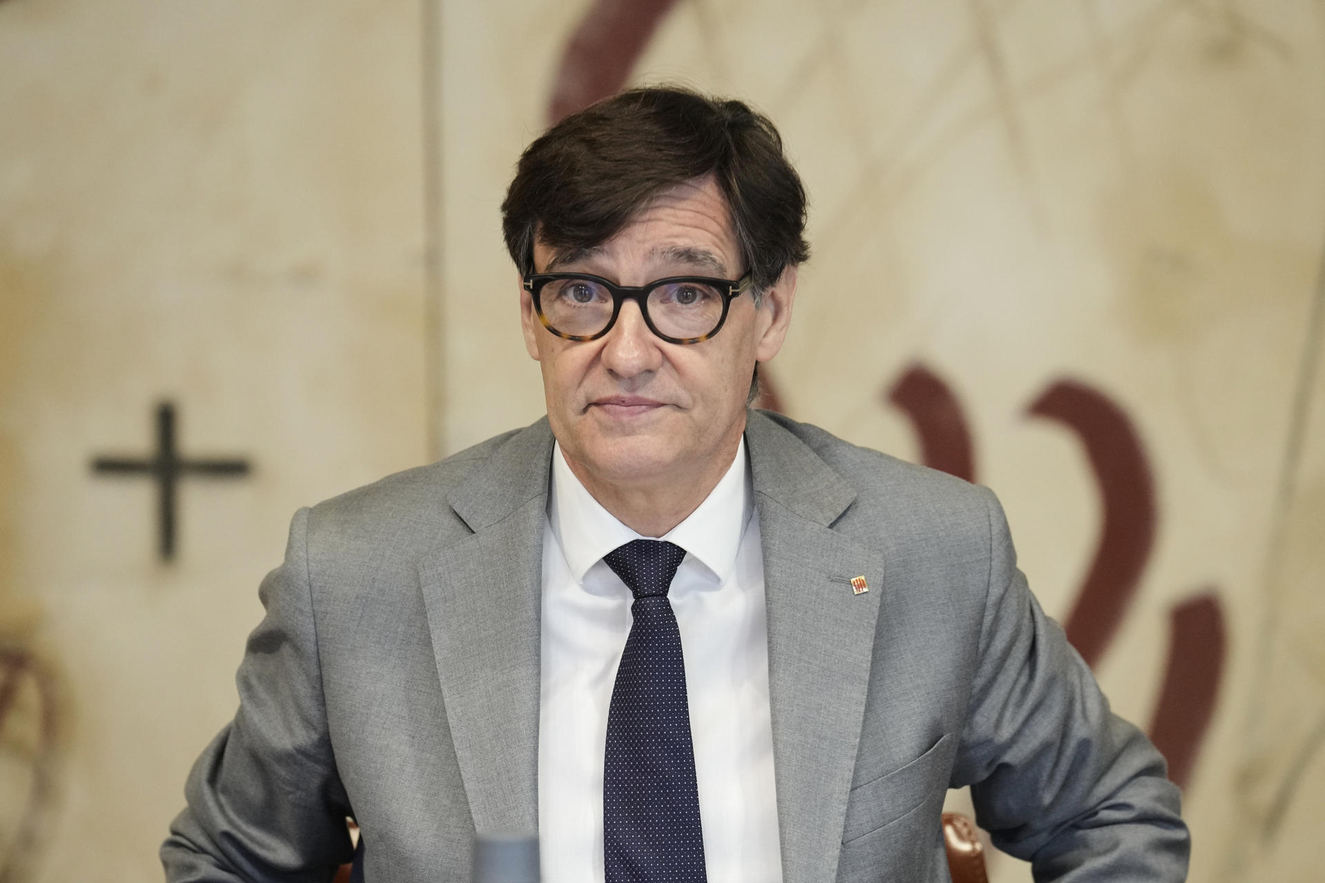 El presidente de la Generaliat, Salvador Illa, este miércoles. EFE/Alejandro García