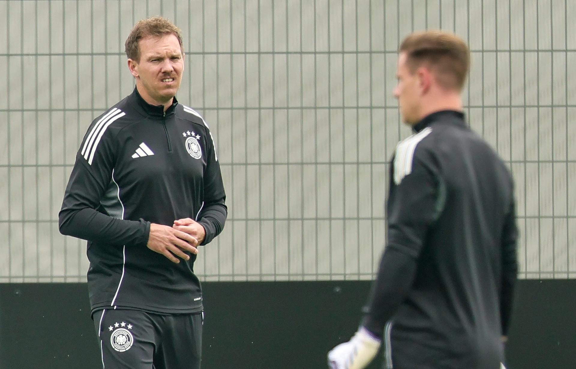 Julian Nagelsmann, durante el entrenamiento de este martes. EFE/EPA/RONALD WITTEK