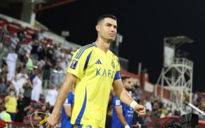 Cristiano Ronaldo durante un partido con Al-Nassr. EFE/EPA/(Archivo 22/10/2024)/ALI HAIDER