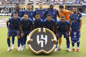 Formación titular del Al Hilal durante un partido del Mundial de Clubes de la FIFA 2025. EFE/SHAWN THEW