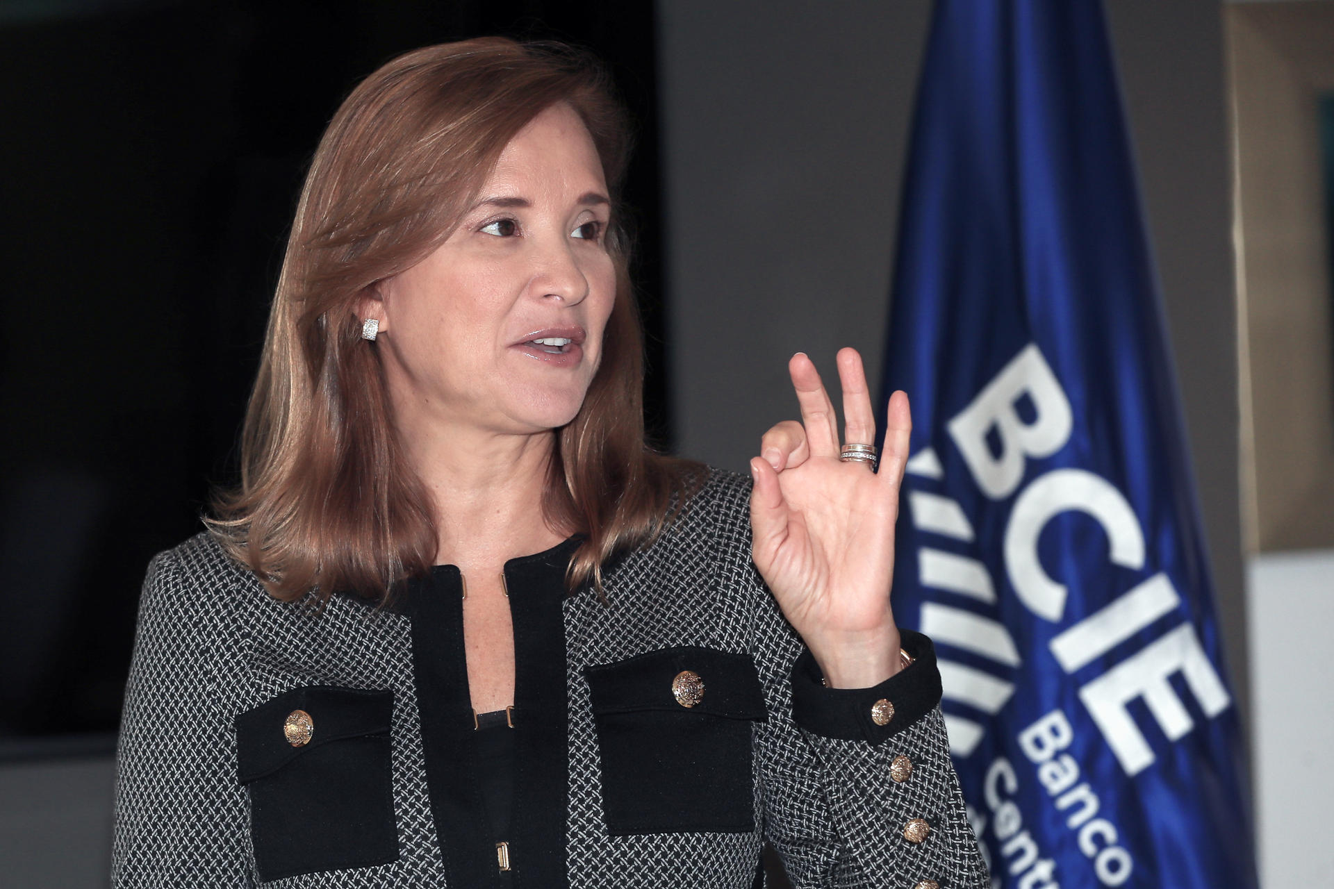 La presidenta del Banco Centroamericano de Integración Económica (BCIE), Gisela Sánchez, en una fotografía de archivo. EFE/Gustavo Amador